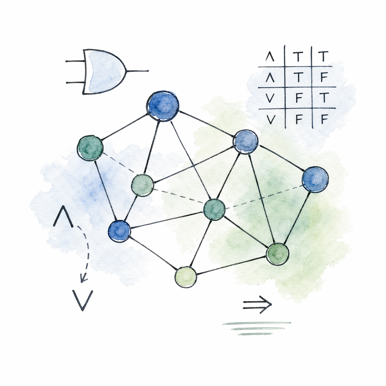 Logic and Graph Neural Networks pictogram